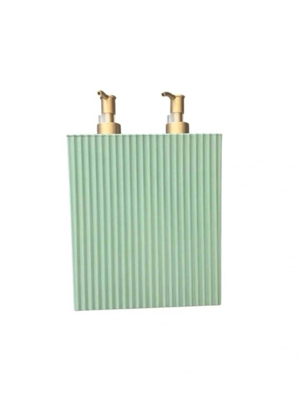 Gold refillable Ribbed shampoo & conditioner (soap & lotion) Dispensers